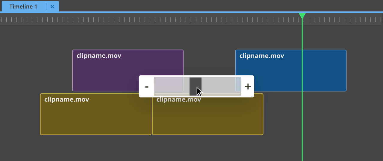 An overlay widget to control zooming