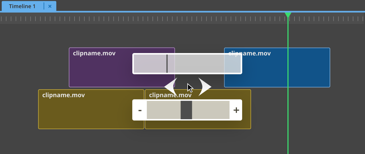 Overlay widget to combin skim, zoom and autoscrol function