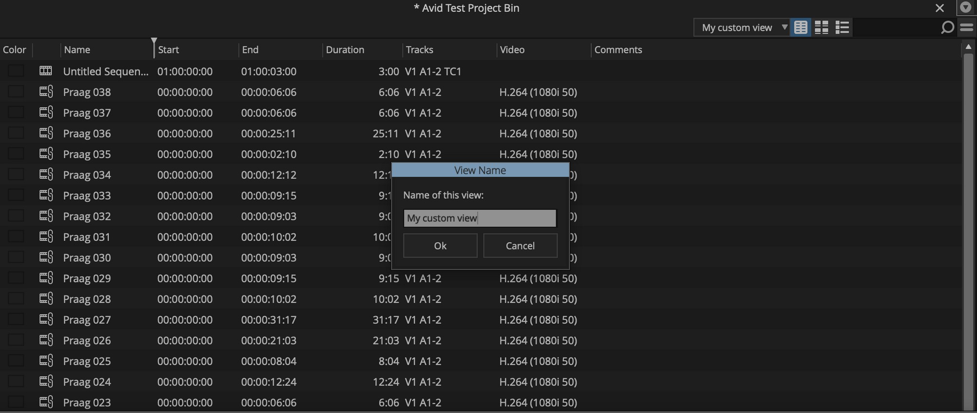 Creating a custom view preset
